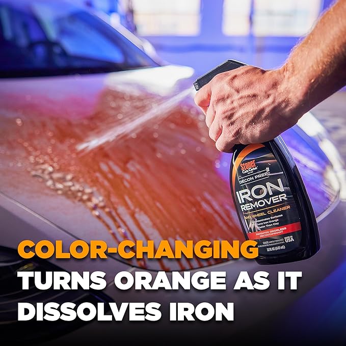 Stoner Car Care 92104-4PK Iron Remover & Wheel Cleaner – Odorless Iron Fallout & Brake Dust Remover for Paint, Wheels & Glass – pH Balanced Rust Decontaminant – Color Indicator – 22 fl oz (Pack of 4)