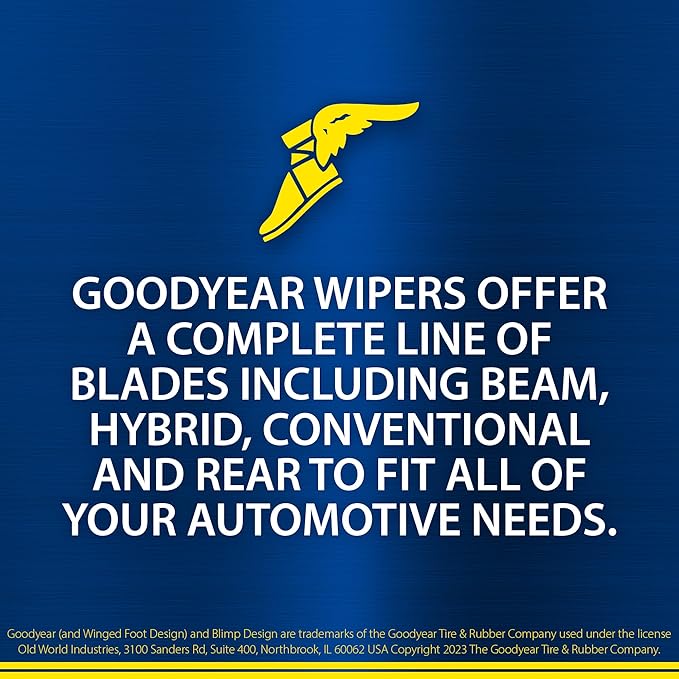 Goodyear Ascent 20" Hybrid Windshield Wiper Blade, Replacement Hybrid Windshield Wiper Blade with Universal Adaptor, Pack of 1