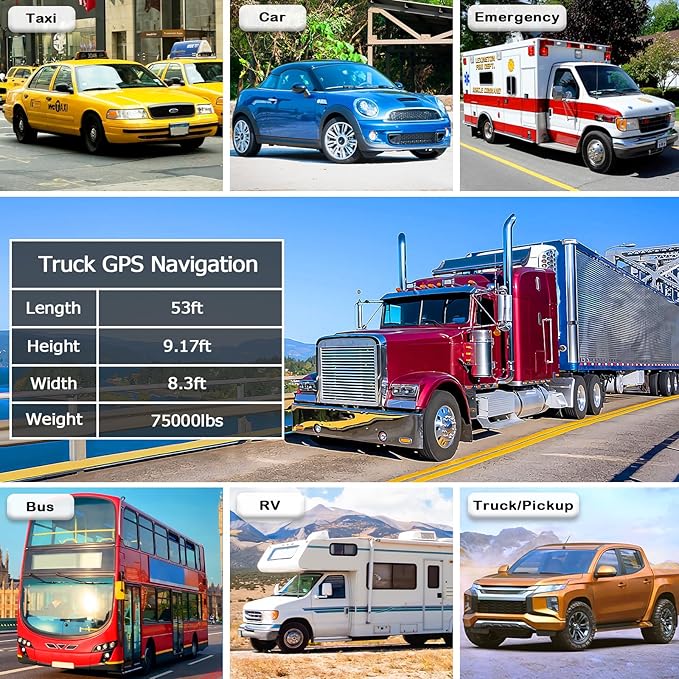 OHREX S7 GPS Navigator for Car, 7 inch, with US Canada Mexico 2026 Maps, Free Lifetime Updates, GPS Navigation System for Truck, Semi Truck, RV, Trucker, Commercial Drivers