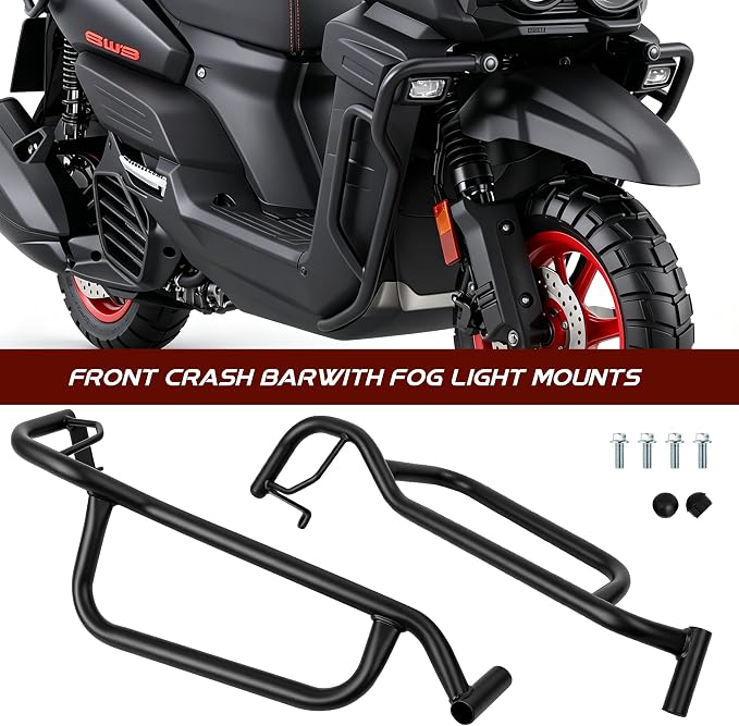 Mokuo Iron Motorcycle Frame Guard Crash Bar Protector Fit for 2023 Yamaha Zuma 125 Enhanced Version