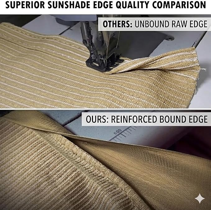 EMERIT 90% Sun Shade Cloth, 5' X 10' Pergola Shade Cover Canopy, 50 MPH Wind-Resistant Tarp with Reinforced Stainless Steel Grommets, Privacy Screen for Outdoor Patio, Backyard, Deck