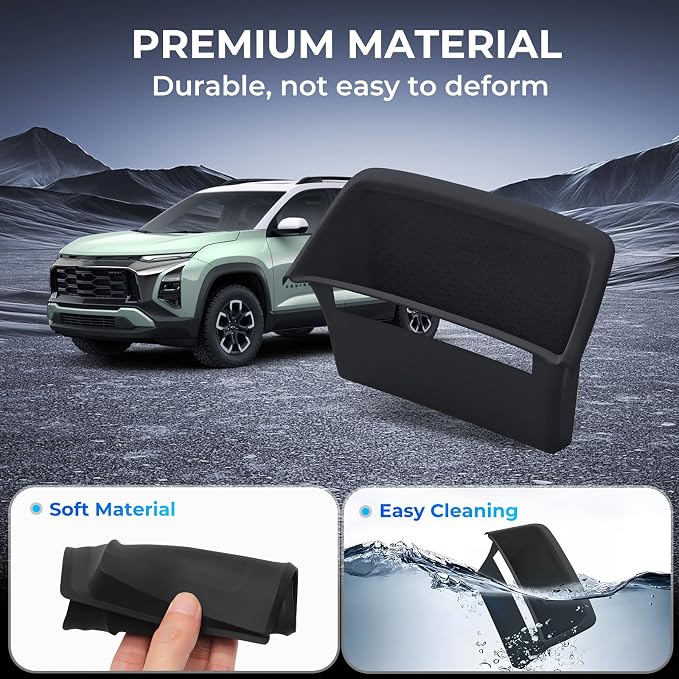 Wireless Charging Protective Mat for Chevrolet Equinox 2026 2025, Interior Accessories Center Console Anti-Slip Wireless Charger Cover Pad Protector for 2025-2026 Equinox, Black