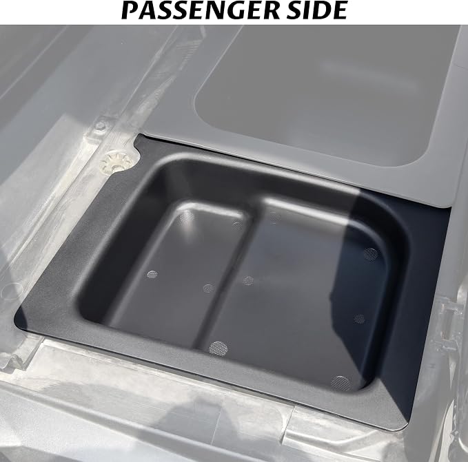 SAUTVS Left & Right Under Seat Storage Box for Ranger 570 500 15-21, Underseat Storage Bin Set Organizer Tray for Polaris Ranger 500 570 Mid Size 50" Wide 2015-2021 Accessories (2PCS, Left & Right)