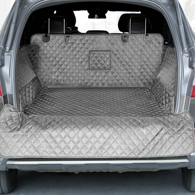 PETICON Dog Car Seat Cover and Cargo Liner, Nonslip Durable Pet Back Seat Bench Cover and Waterproof Pet Cargo Cover for Cars, Trucks, SUVs, Jeep, Bundle