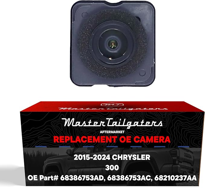 Master Tailgaters Replacement for Chrysler 300 Sedan (2015-2024) Backup Camera OE Part # 68386753AD, 68386753AC, 68210237AA