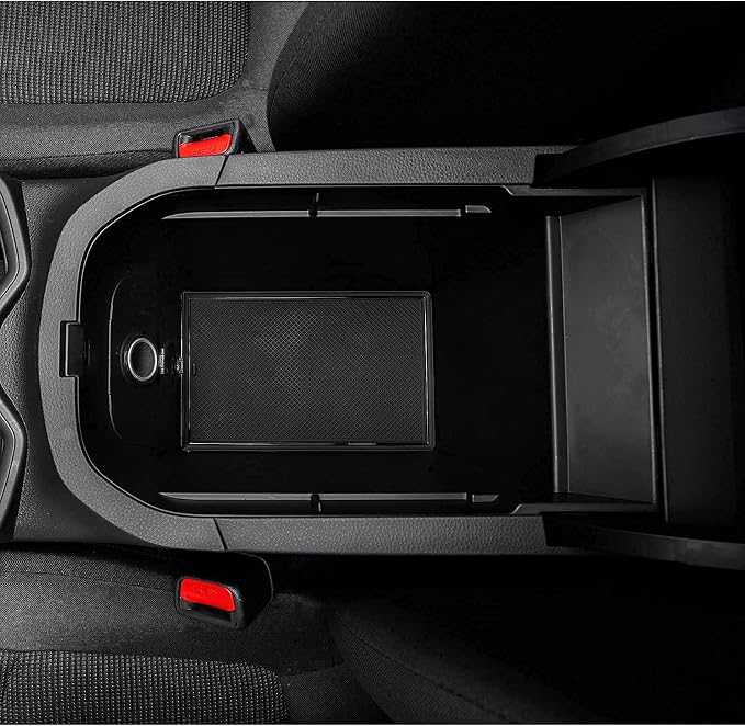 JDMCAR Custom Liners (Black Trim) and Center Console Organizer Compatible with 2022 2021 2020 2019 RAV4 Accessories