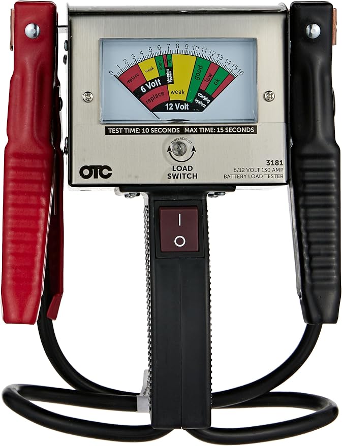 OTC 3181 130 Amp Heavy-Duty Battery Load Tester - Provides Accurate, Reliable Test Results in Just 10 Seconds