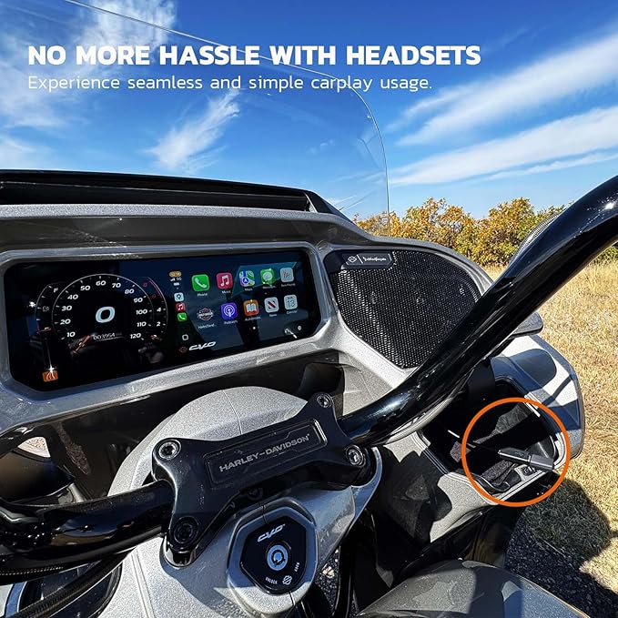 MaedHawk Bypass 2.0 Motorcycle CarPlay Bluetooth Headset Adapter with Passthrough USB-C Charging Port (Grey)