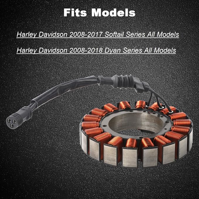 30017-08 Stator Assembly Fit For Harley Davidson 2008-2017 Softail Series, 2008-2018 Dyan Series All Models