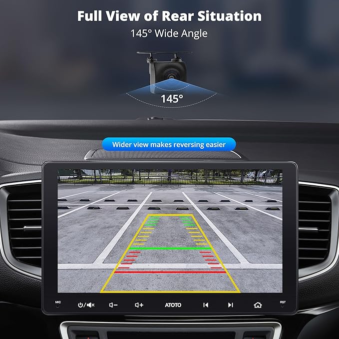 ATOTO AC-RCR04W 1080P Rearview Recording Camera,HDR,145° Wide Angle,Live Rear View,IP67 Waterproof,Backlight Compensation,Gain Control,Compatible with S8 UN/PN/MS(S8 PN only for Real-Time View)