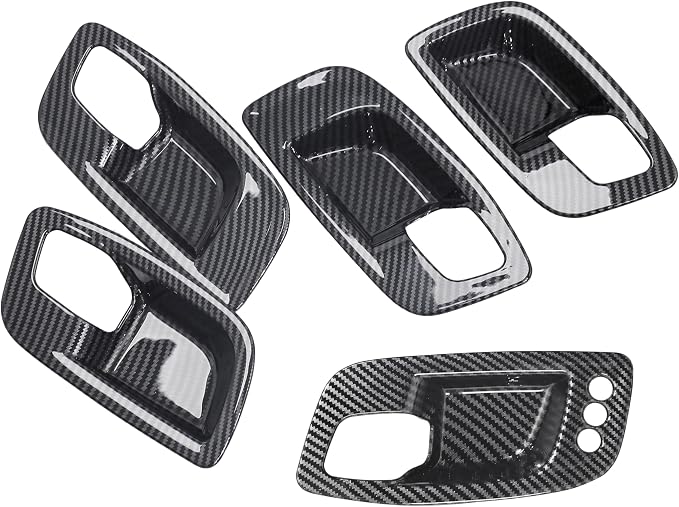 for Dodge Charger 2011-2023 Chrysler 300 2015-2023 Interior Accessories Door Bowl Handle Inner Door Pull Handle Cover Trim - Carbon Fiber