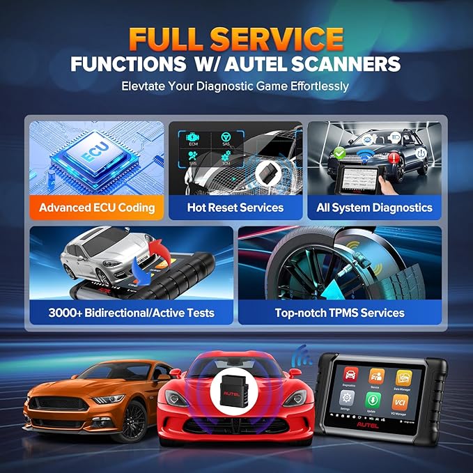 Autel MaxiSys MaxiVCI VCI Mini OBD2 Adapter Connector, 2026 Vehicle Wireless Diagnostic Interface, Work w/Autel Scanner MaxiCOM MK808BT PRO MK808Z-BT MK808K-BT MP808BT Pro MK808S-TS MP808S-TS MK808TS