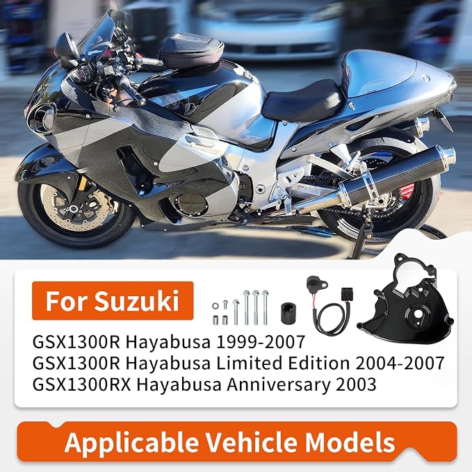 Engine Front Sprocket Cover & Protector W/Bolt + Speed Sensor For Suzuki Hayabusa 1300 GSX1300R/RX 1999-2007 11361-24F10