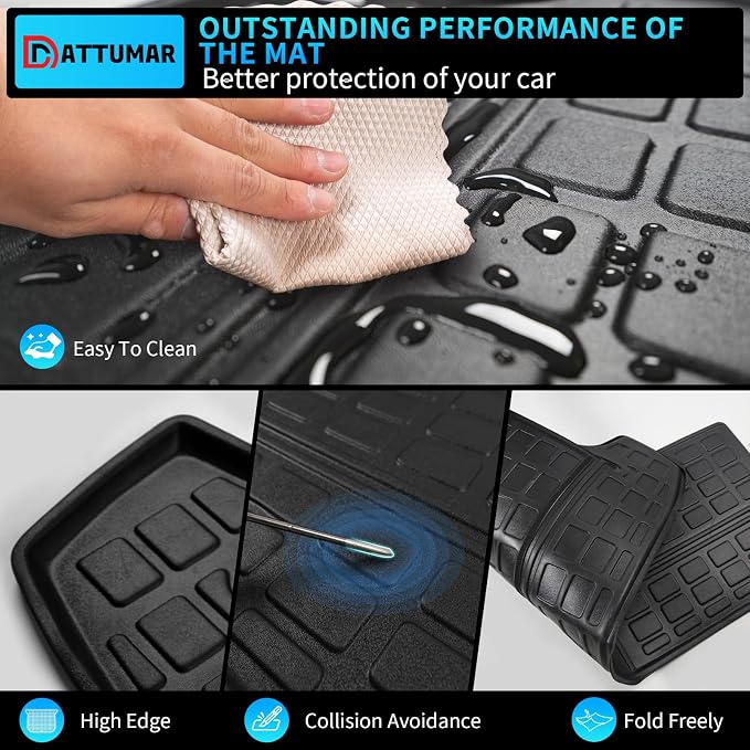 Back Seat Cover Compatible with 2010-2024 Toyota 4 Runner 7 Seat Kick Mats TPE All Weather Back Seat Cover Protector 2023 4Runner 7-Seater Accessories (2nd Row Backrest Mats)