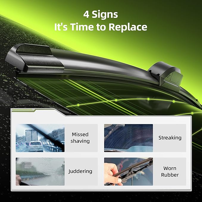 Raidbee® Silicone Windshield Wiper blades 3 pack Replacement for NISSAN Rogue Sport 2022-2017 All-Season Silicone Windshield Wipers 28" 18" 12"