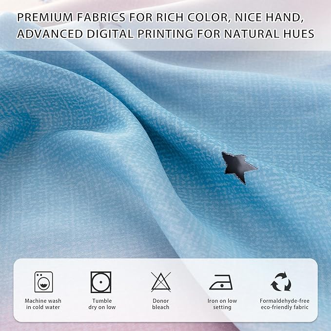 XiDi 90 Inch Curtains for Girls Bedroom Pink Rainbow Blackout Curtains Room Darkening Grommets Top Window Drapes for Kids Princess Nursery Room Decor Unicorn Wall Decals 2 Panels 42x90 Pink Purle