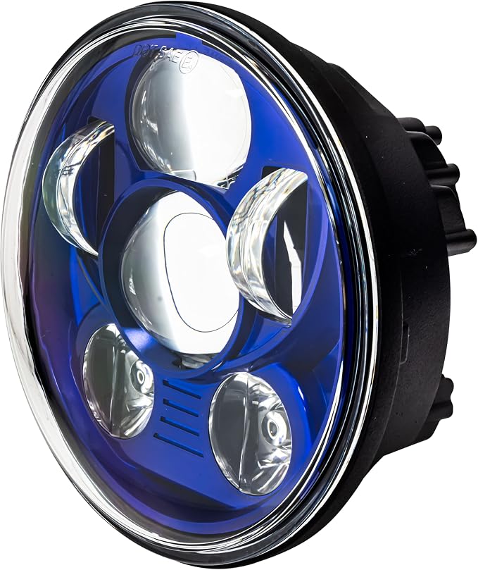 Eagle Lights Indian Scout Blue Headlight Kit - Fits 2014 to Current Scout 60, Scout and Bobber