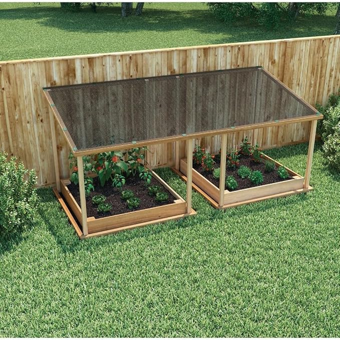 Coolaroo 30% UV Block Garden Shade Cloth for Plants - Tear-Resistant Breathable Shade Fabric for Greenhouses, Seedlings & Early Growth, 6ftx15ft Roll, Black
