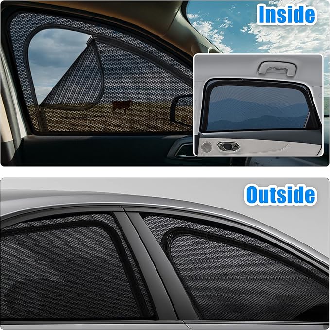 ZATOOOTO Car Window Shades for 2019-2024 Toyota RAV4 Sun Shade Exclusive Zipper Design for Easy Access Privacy Car Window Cover Sun Blocker for Heat UV Ray Protection for Midday Break Travel Camp
