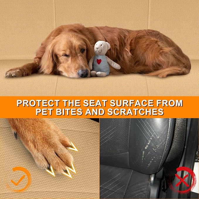 Seat Covers Compatible with 2010-2025 Chevy Express Front Bucket Seats with Opening for Grab Handle on Passenger Side Backrest, Custom-Made Heavy Duty Seat Cover, NOT for RV Seats