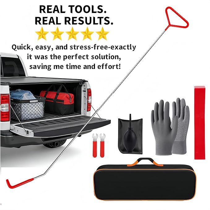 DENWAY Cargo Grabber Reach Retriever Tool - Multi-Use Truck Bed Reach Tool - Car Tool Set