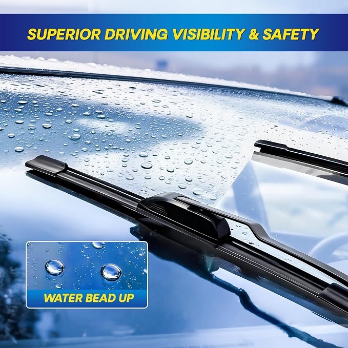 5 PLUS® Silicone Windshield Wipers Replacement for 2011-2024 Ford Explorer Wiper Blades(Set of 3),Automotive Replacement Windshield Wiper Blades For My Car-26"/22"/11"