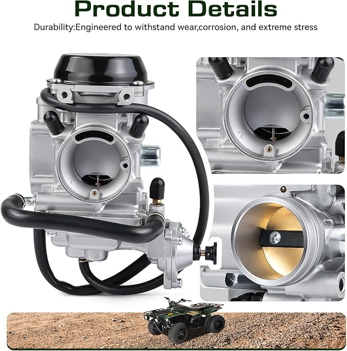 0470-361 Carburetor Carb w/Diaphragm Cover for Arctic Cat 400 2x4/4x4 1998-2001 Bearcat 454 4x4 1998 500 4x4 1998-2000 (Exclude Auto Edition) 0470-362