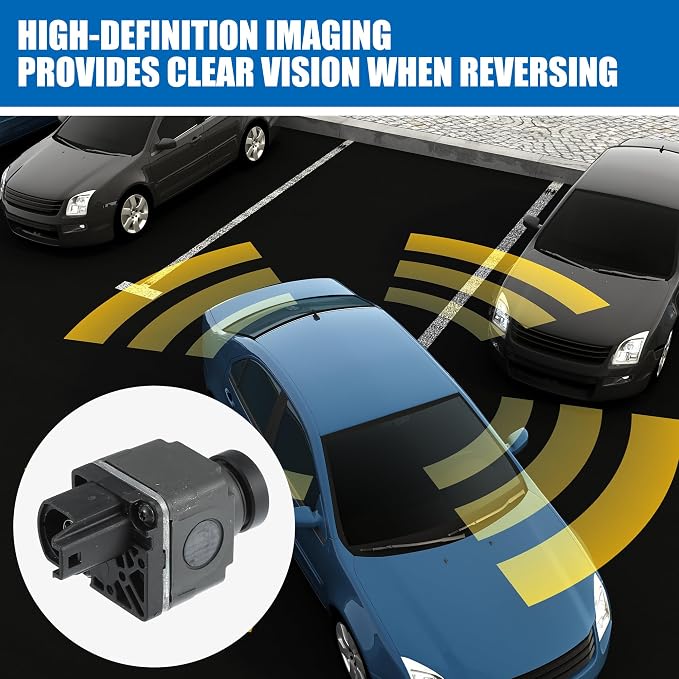 ACROPIX Car Rear View Back Up Camera Wide Angle Park Assist Reverse Camera Fit for Audi A4 Q7 for VW Atlas No.5Q0980546A - Pack of 1