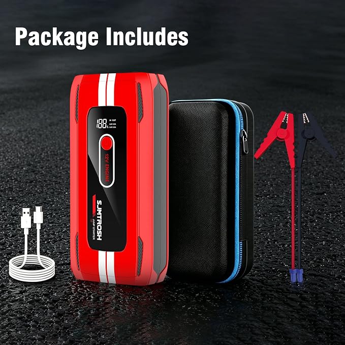 Jump Starter 5000A Peak, Jump Box 12V Battery Jumper Starter Portable, Jump Pack with 59.2Wh Large Capacity, Car Battery Charger Jump Starter with Dual USB Ports, 5000A Peak Jump Starter