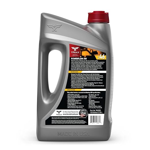 TRIAX Powerflow AW 46 Multi-Viscosity HLP Hydraulic Oil | 6,000 Hour Extended Life | Triple Anti-Wear | True All Season | Pour Point Down to -40F | Virtually Zero Foaming (1 Gallon)