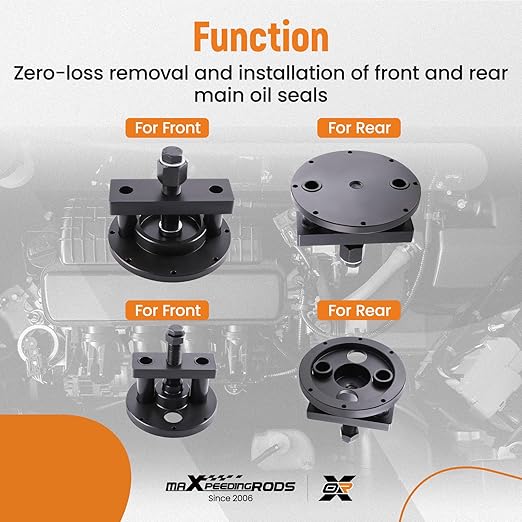 maXpeedingrods for Detroit Diesel DD13 DD15 Crankshaft Oil Seal Remover Installer Tool Kit Front & Rear Seal Tool, Replace# W470589004300 W541589023300 W541589003400
