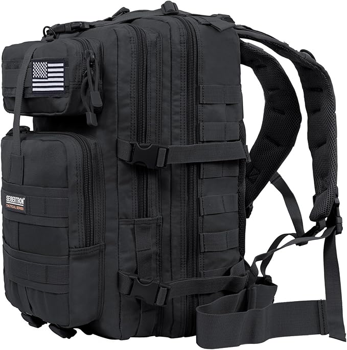 Seibertron Motorbike Backpack Motorcycle Bag Outdoor Sports Riding Package Black 37L