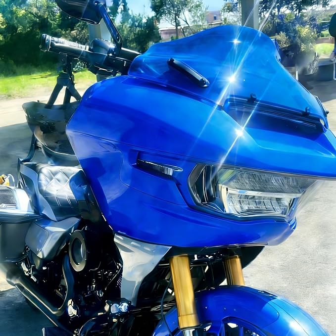 10" Windshield Windscreen Wind Splitter Fit For Harley Road Glide 2023.5-2026 Blue