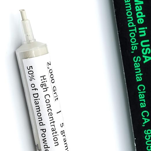 TechDiamondTools Kit of 3 Diamond Lapping Paste Polishing Compound USA Made 800 1200 2000 Grit Lapidary Paste for Rock Glass Metal Jewelry Resin Marble with High Concentration of Diamond Powder