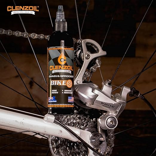 Clenzoil Chain & Sprocket 4 oz Bottle - Chain Cleaner, Lubricant & Rust Preventative - Cleaner Lubricant Protectant (CLP) - Wet Lube Application, Dry Lube Performance - for All Conditions