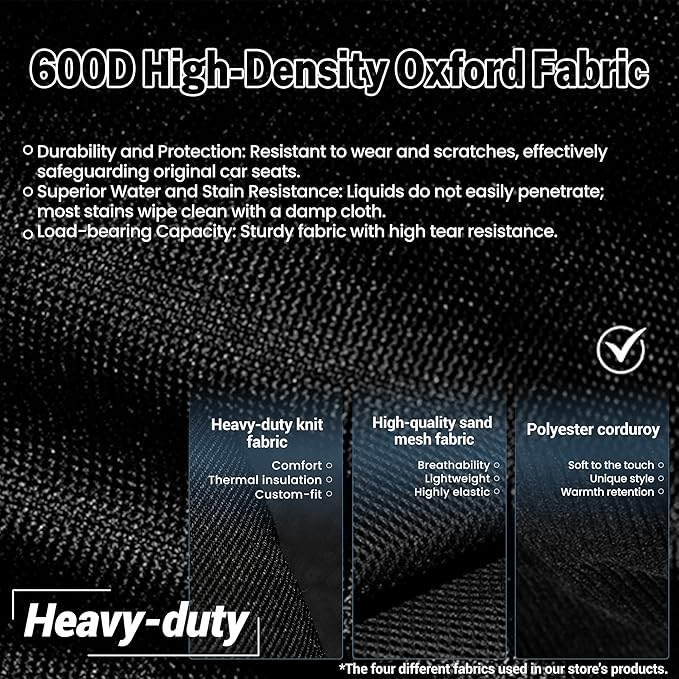 600D Heavy Duty Seat Covers for Chevy Express 1996-2025，Front Bucket Seats with Grab Handle Opening, Durable Oxford Fabric Protective Covers, Not for RV Seat-Brown