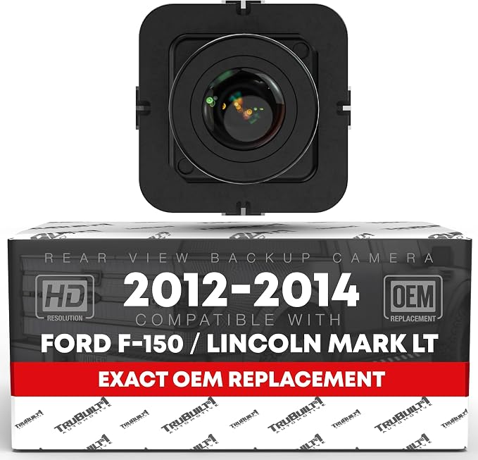 Rear View Backup Camera - Compatible with 2012-2014 Ford F150, SVT Raptor, Lincoln Mark LT - Reverse Park Assist Camera Replacement - OEM EL3Z-19G490-D, CL3Z-19G490-B, CL3Z-19G490-C, CL3Z-19G490-D