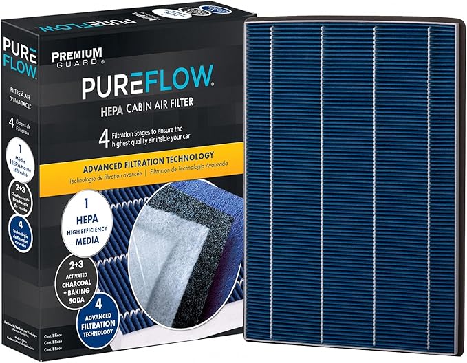 PureFlow HEPA Cabin Air Filter PC99878HX | Fits 2023-2025 Mercedes-Benz EQE 350 SUV, 2022-2025 EQS 450+, 2023-2025 EQE 350+, EQS 580 SUV, 2022-2025 EQS 580, 2023-2025 EQS 450+ SUV, Fresh Air
