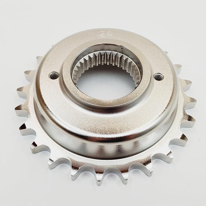 24 Tooth .81” Offset Transmission/Front Sprocket for Chain Drive Conversion – Fits 1985-2006 Harley Big Twin (EVO/Twin Cam) 5 Speed Models with Fine Spline Drive Gear - Use for use with 530 Chain