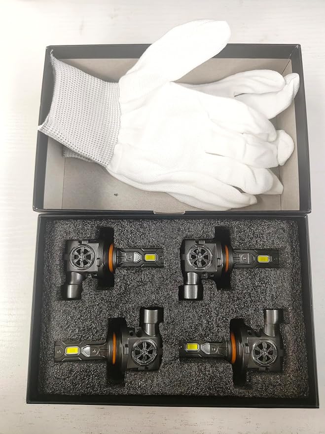 Termitor Premium 9005 HB3 9006 HB4 Fog Light Bulb for Off-road Only | 150kLM Brightness,8.5k+ Hrs Lifespan,6500K Cool White,1:1 Size Fog Lights,3min Install,Pack of 4