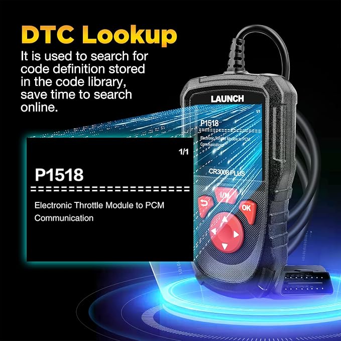 LAUNCH Professional OBD2 Scanner Diagnostic Tool CR3008 Plus,One-Click I/M,Lifetime Update Code Reader,Enhanced Check Engine Code Reader OBDII Car Scan Tool for All Vehicles After 1996,Battery Test