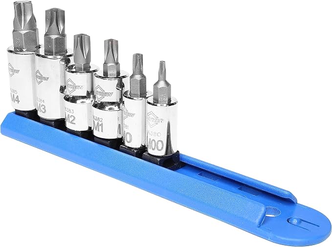 Mayhew Tools 16028 Mortorq Insert Socket Bit Set, Chrome, 6-Piece