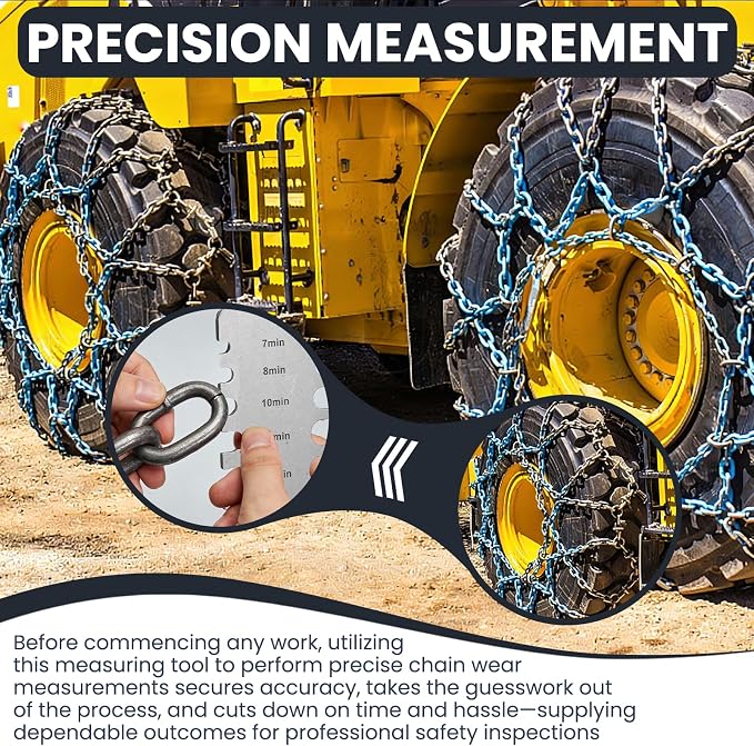 BT-106CSF Chainsafe Chain Wear Gauge Measurement, Trailer Chain Inspection Tool for Semi-Trucks Commercial Trailers,1 Pack