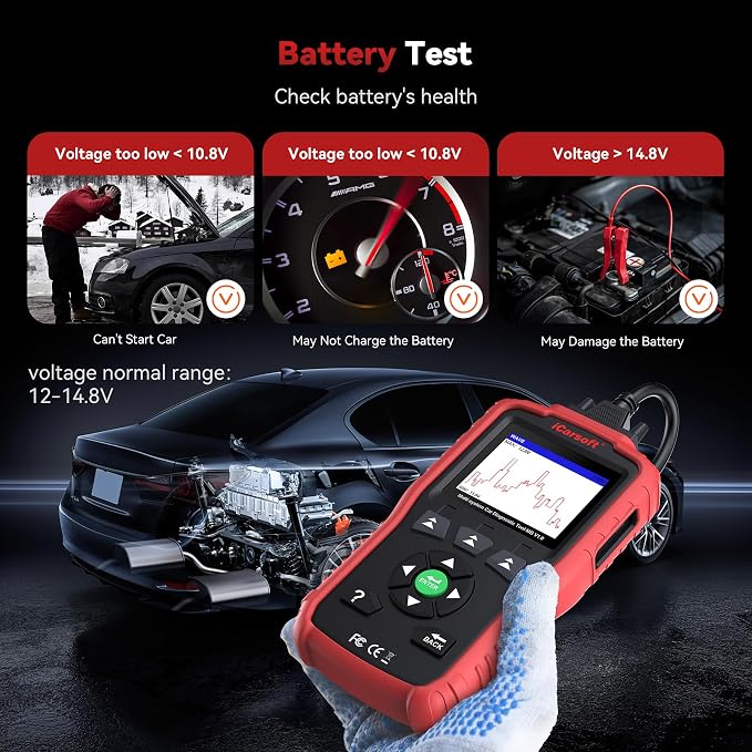 iCarsoft MB V1.0 Diagnostic Tool for Mercedes-Benz/Sprinter/Smart/Maybach 1996-2026 Full System OBD2 Scanner Check Engine Code Reader SAS Oil Reset Battery Test Live Data Lifetime Free Updates CAN FD