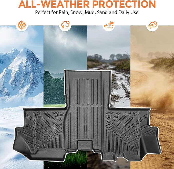 Floor Mats for Dodge Ram ProMaster Van 1500/2500/3500 2018-2025, Custom Fit Heavy Duty TPE All Weather Protection, Waterproof Non-Slip Black Car Liners (Front Row Floor Mats)