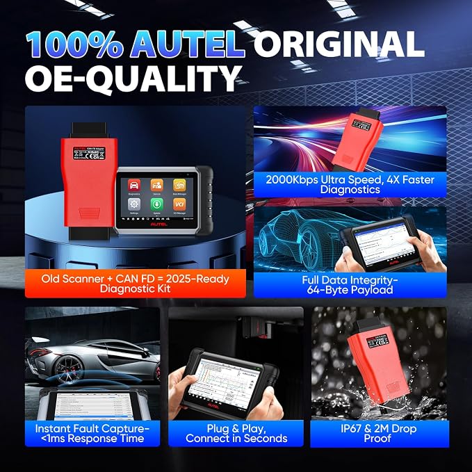 2026 Autel CAN FD Adapter, Support CANFD Protocol for GM 2020+, for Ford 2021+, for FCA Cars 2020+, for Toyota 2020+, etc., Work with Autel OBD2 Scanner MK808S MX808S MaxiSys Elite MK908 MS908 MS906BT