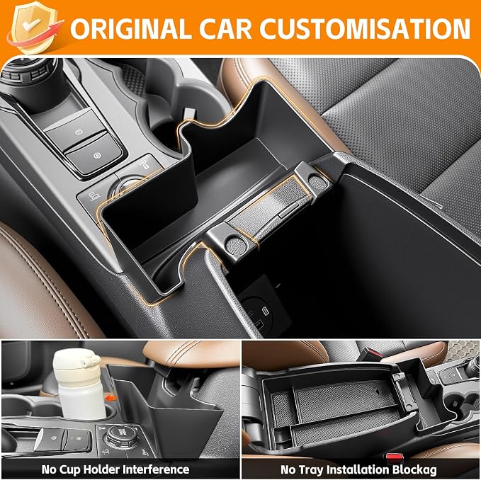 Center Console Organizer Compatible with 2021-2025 Ford Bronco Sport/2020-2025 Ford Escape Hanging Armrest Box Storage Tray for Bronco Sport/Ford Escape Accessories(Hanging Storage Tray)