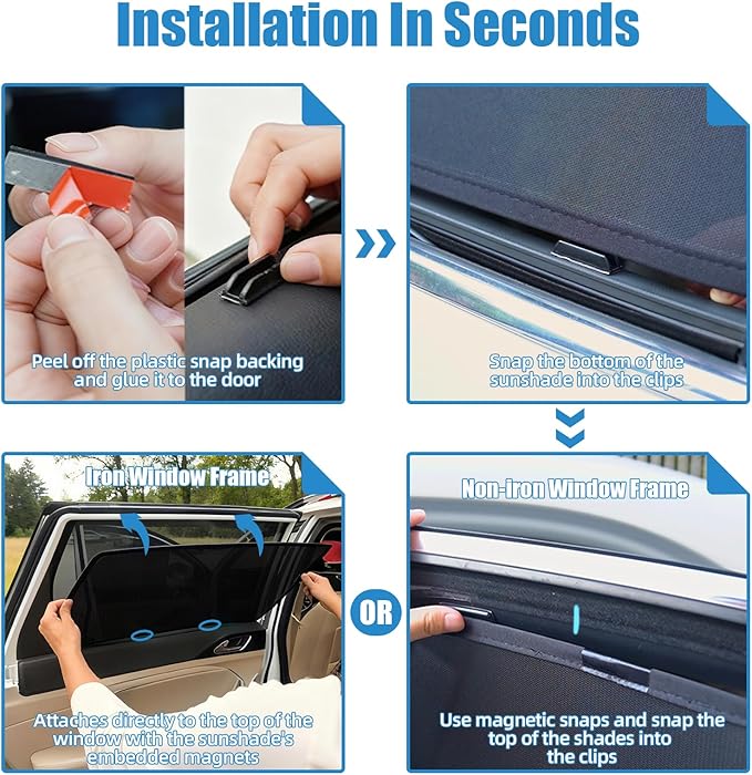 Car Window Shades for 2019-2022 Forester - Rear Side Window Sun Shade for Baby, Breathable Mesh Car Privacy Window Covers, UV Protection and Heat Insulation for Road Trips, Napping, Camping