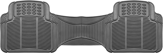 FH Group Car Floor Mats - Heavy-Duty Rubber for Cars, Universal Fit 3 Rows Full Set, Trimmable ClimaProof Floor Mats, For SUVs, Truck, Gray