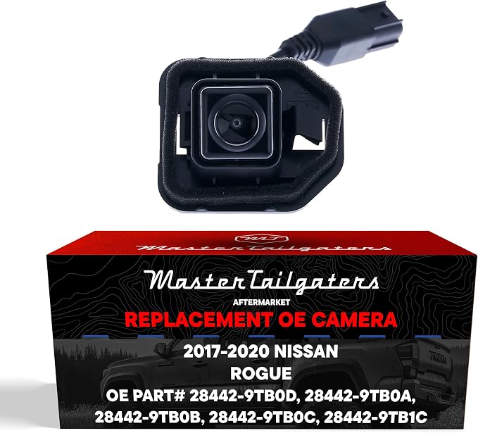 Master Tailgaters Replacement for Nissan Rogue w/o AVM (2017-2020), Rogue Hybrid w/o AVM (2017-2019) Backup Camera OE Part # 28442-9TB0D, 28442-9TB0A, 28442-9TB0B, 28442-9TB0C, 28442-9TB1C